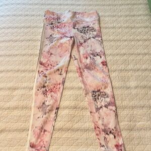 GAP Pink Watercolor Print Women’s Leggings